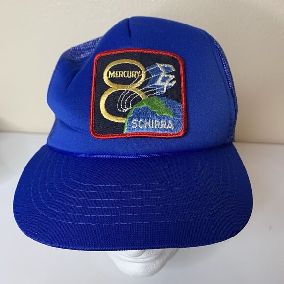 Mercury 8 Schirra Blue Hat Mesh SnapBack Headwear Sz OS - Picture 2 of 8